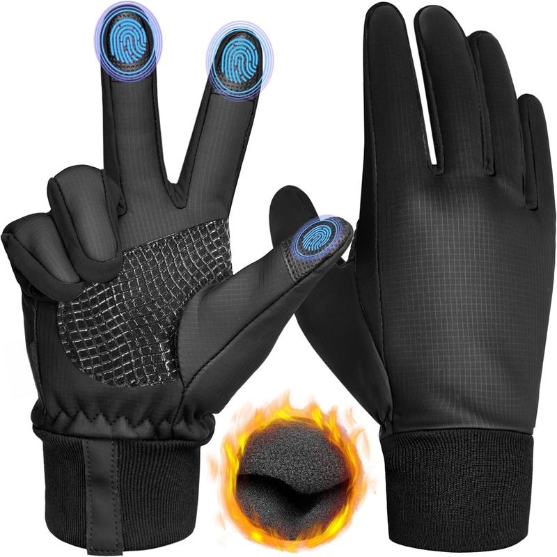 Winter Warm Gloves for Men Women,Windproof Running Gloves Touch Screen Cycling Gloves for Cold Weather Outdoor