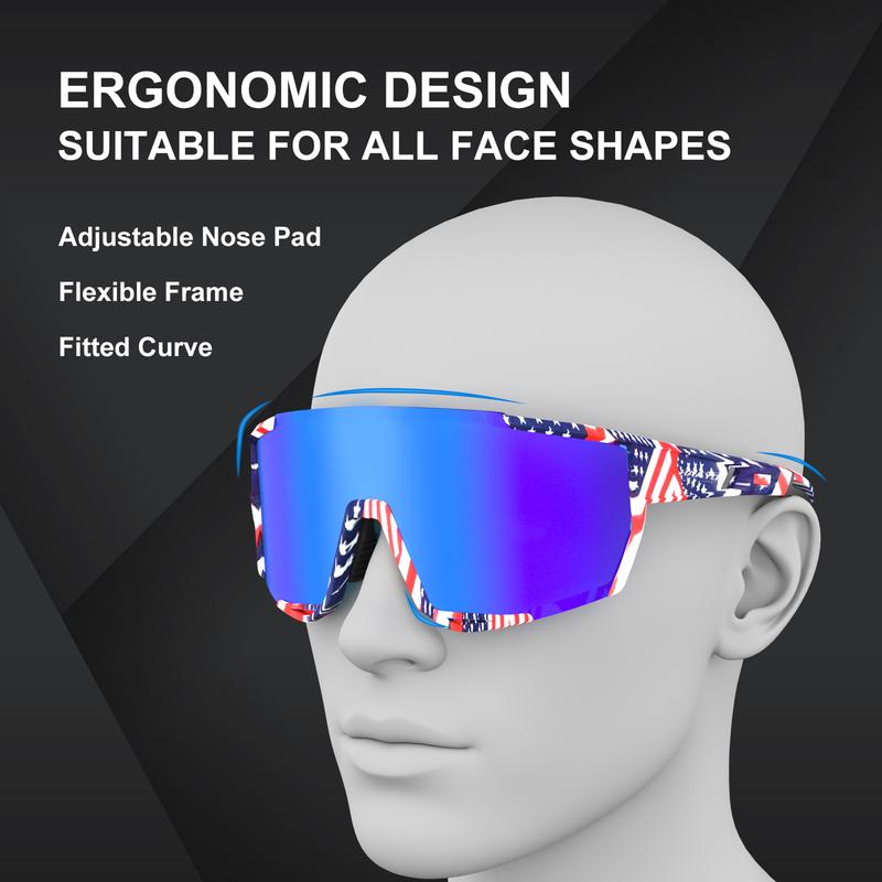 HAAYOT Multifunction Sunglasses - Unisex TR90 Frame - 100% UV Protection - Silicone Nose Pads - Medium to Large Fit!