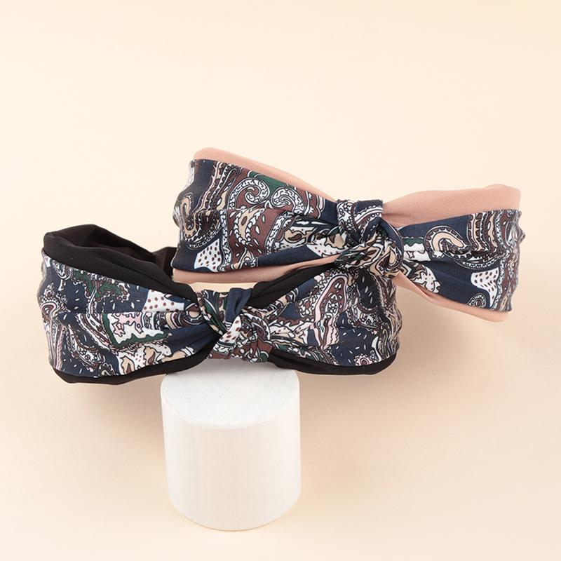 Paisley Print Knotted Headband Hair Accessory for Women