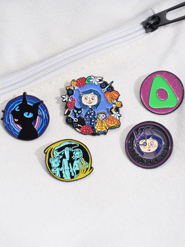 Cartoon Character Design Brooch, Cute Badge for Daily Clothing Decor, Trendy All-match & Exquisite Brooch for Birthday Gift