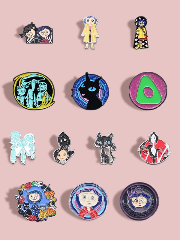 Cartoon Character Design Brooch, Cute Badge for Daily Clothing Decor, Trendy All-match & Exquisite Brooch for Birthday Gift