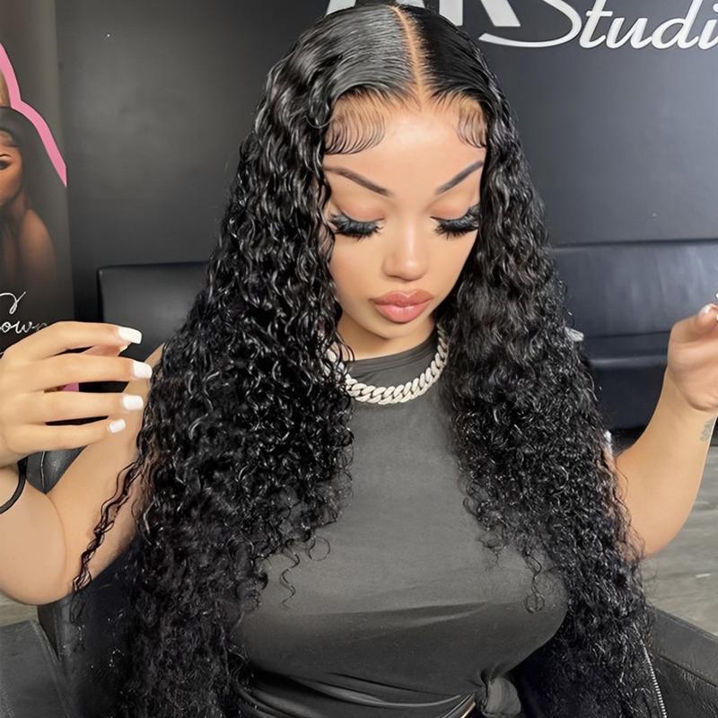 Recool Affordable Glueless Ready To Wear Wig Pre Bleached Knots Water Wave 6x5 Lace Closure Wig 100% Real Human Hair