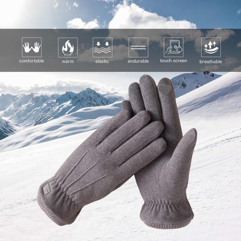 Winter Womens Cashmere Gloves With Finger Touchscreen Texting Fleece Lined Outdoors Windproof Warm Gloves