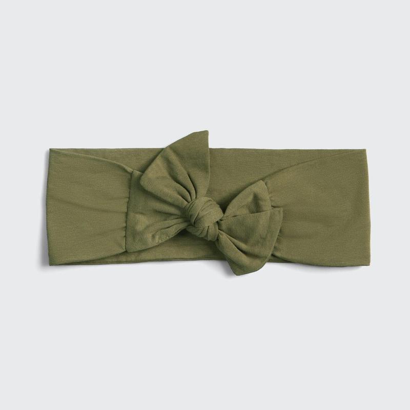 Cotton Adjustable Headband 2pc - Moss