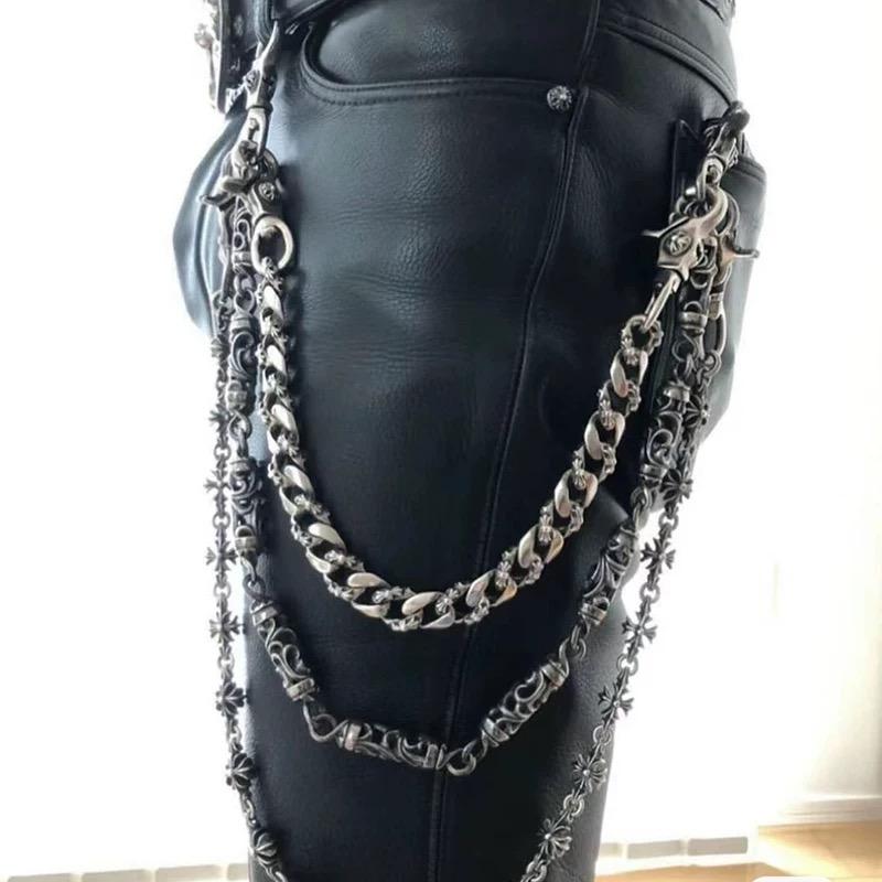 Retro distressed shiny lobster buckle trouser chain, bag chain, personalized retro classic trouser chain. Gift recommendation