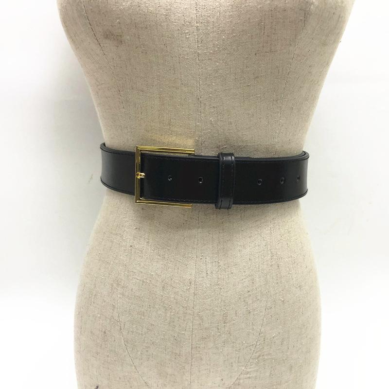 Hot Sale Genuine Leather Letter Belt Fashion Pin Buckle Waist Seal Retro Matching Skirt Temperament Women's Belt