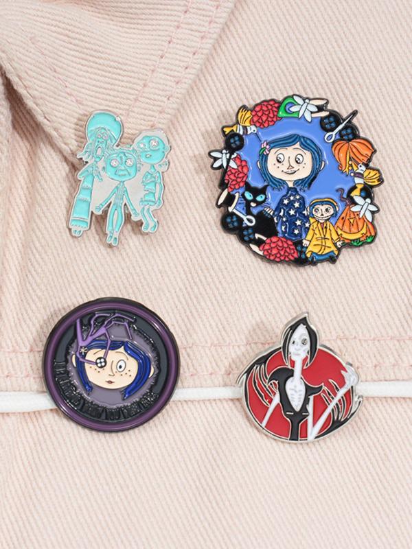 Cartoon Character Design Brooch, Cute Badge for Daily Clothing Decor, Trendy All-match & Exquisite Brooch for Birthday Gift