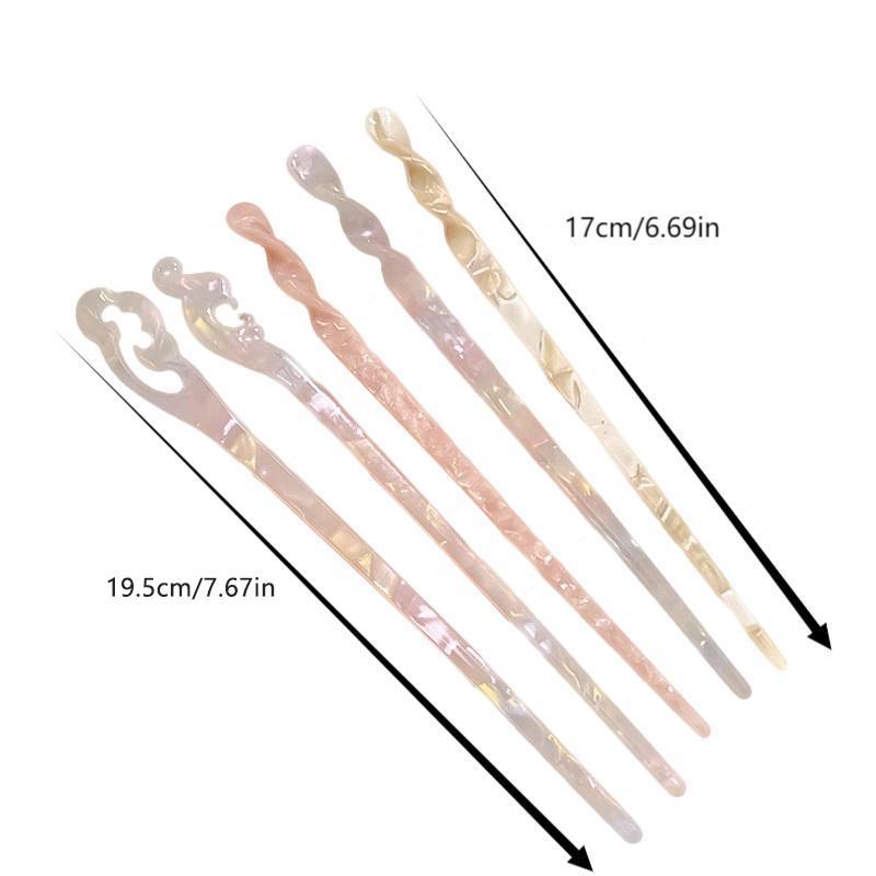 Modern Simple Hair Pin, 5 Counts set Heatless Styling Tool for Women, Elegant Hair Accessories for Daily Use