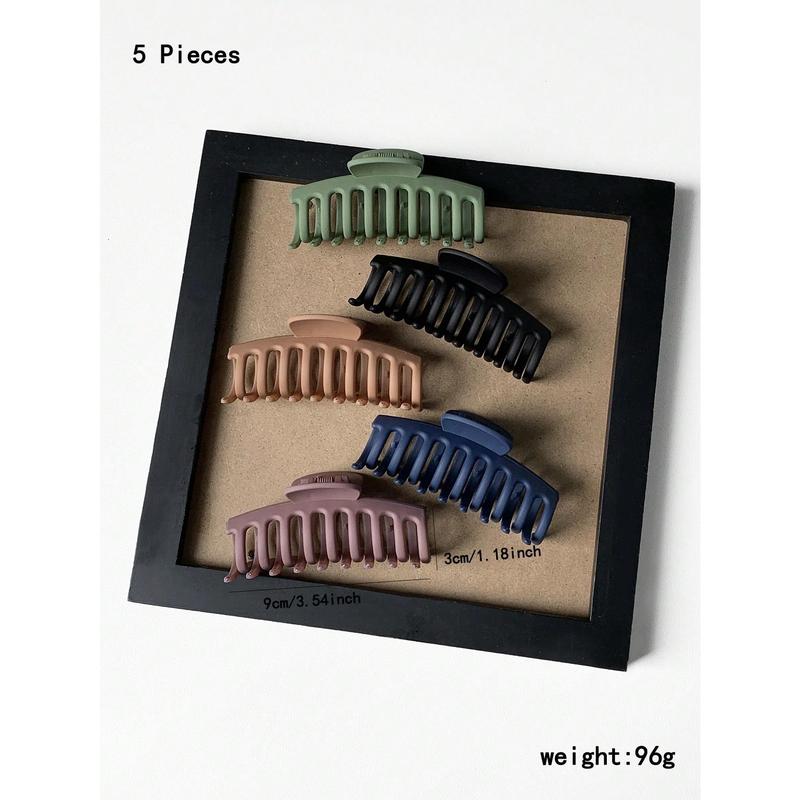 131pcs Simple Hair Clips & Ties Set, Korean Style, No Break Elastic Ponytail Holders, Morandi Color Series