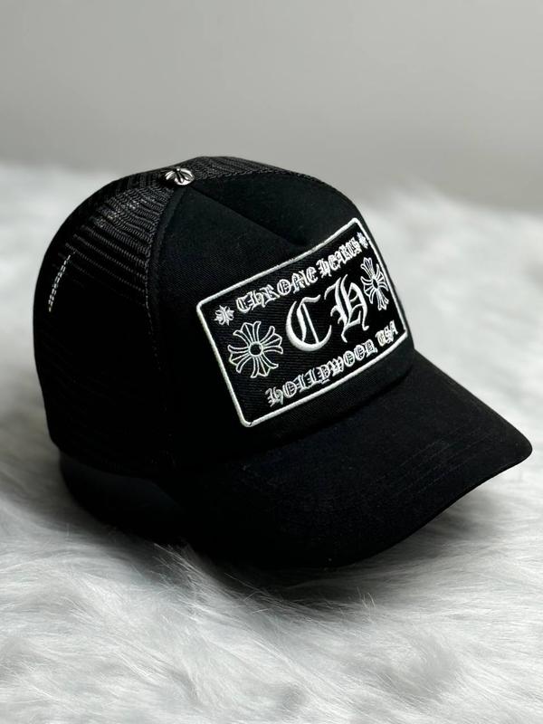 LUXURY CH Hollywood Trucker Hat – Black | suitable for going out | picnic | thick material | no need to worry about being cold in winter