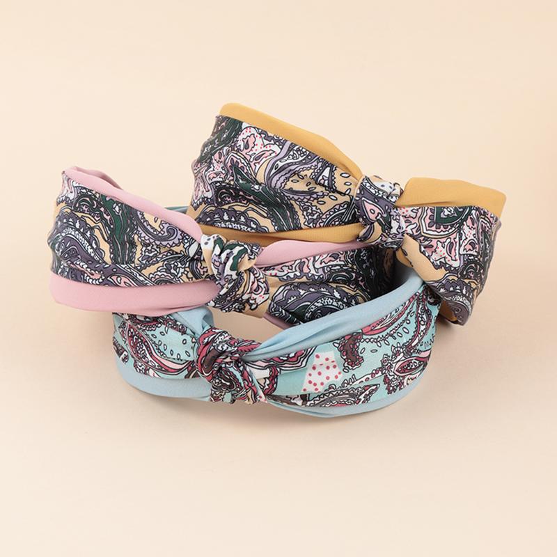 Paisley Print Knotted Headband Hair Accessory for Women