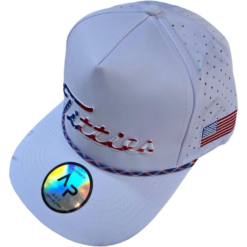 Gray and White Mesh Golf Hat for Men and Women, Funny Baseball Cap Trucker Hat