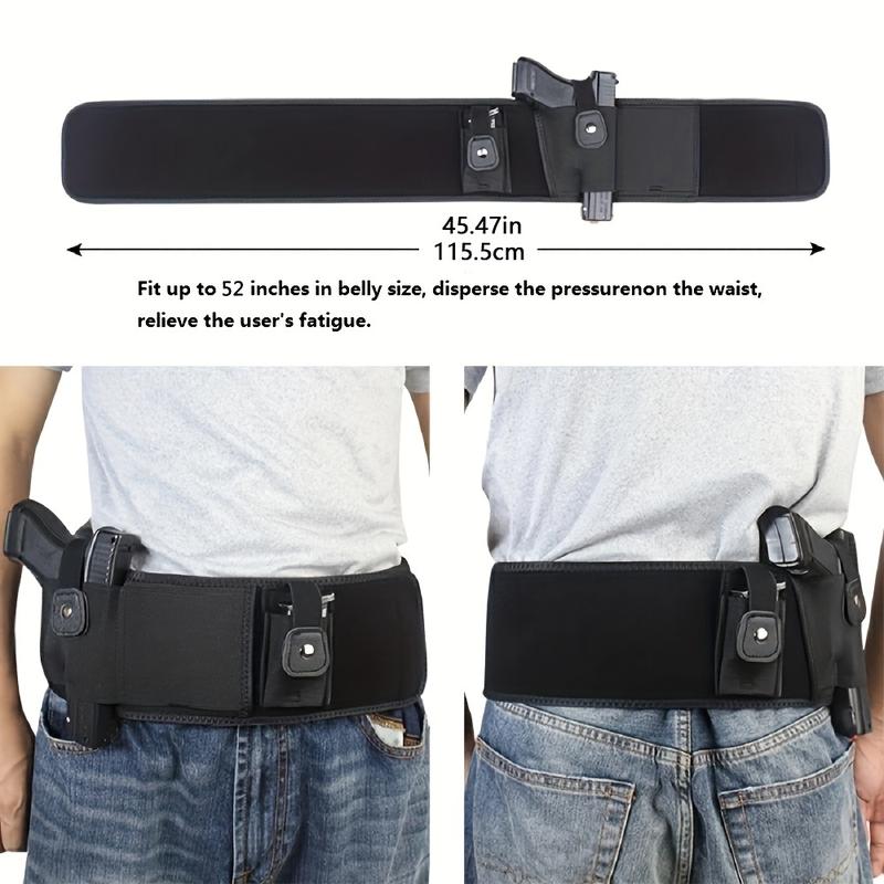 Belly Band Holster For Concealed Carry, Smith And Wesson, Taurus, Shield, G19, 17, 42, 43, P238, G-series, And More, Men And Women Elastic Breathable Holster