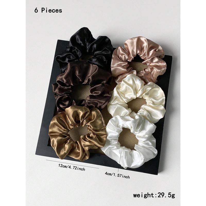 131pcs Simple Hair Clips & Ties Set, Korean Style, No Break Elastic Ponytail Holders, Morandi Color Series