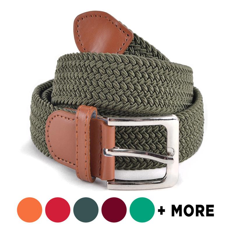 Men's Stretch Braided Woven Belts