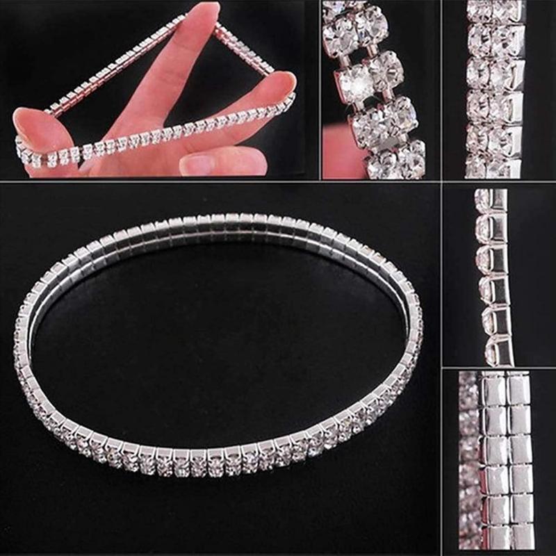 Heart Rhinestone Ankle Bracelets for Women, Adjustable  Shiny Tennis Anklets, Twinkle Cubic Zircon  Anklet Foot Chain  Gifts