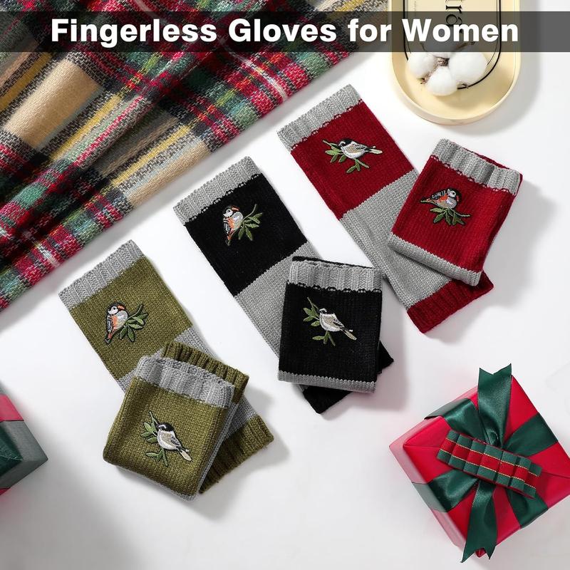 Fingerless Gloves for Women - Women's Knit Arm Warmers Fingerless Gloves Thumb Hole Gloves Mittens