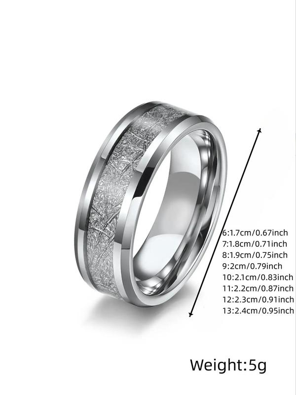 Men's Rime Pattern Simple Plain Alloy Ring, Fashion Punk Streetwear Goth Accessories for Party, Daily Clothing Decor for Men