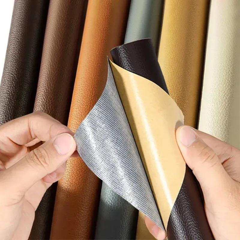 50*137cm Self Adhesive Leather for Sofa Repair Patches Furniture Table Chair Sticker Car Seat Bag Shoe Bed Fix Mend PU Artificial Leather