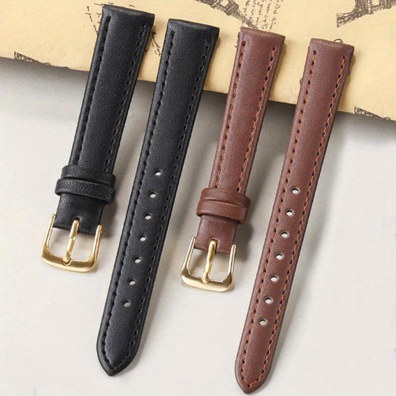 Faux leather watch strap-adjustable, Comfort Fit for men & women | available in 8mm-22mm widths