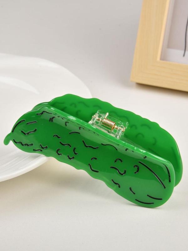 Cute Cucumber Design Hair Claw Clip, Creative Novelty Hair Claw Clip, Fashionable Hair Accessories for Women & Girls