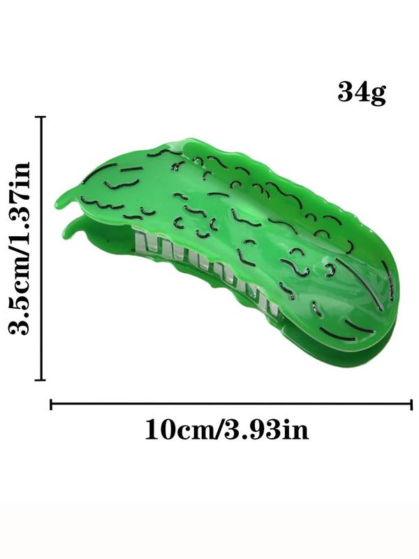 Cute Cucumber Design Hair Claw Clip, Creative Novelty Hair Claw Clip, Fashionable Hair Accessories for Women & Girls