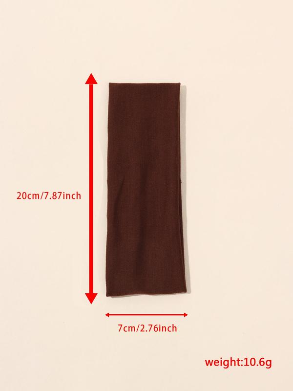 Solid Color Minimalist Hair Band for Party Style, High Stretch Face Washing & Sporting Hair Band for Women and Girls