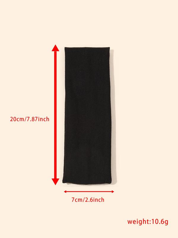 Solid Color Minimalist Hair Band for Party Style, High Stretch Face Washing & Sporting Hair Band for Women and Girls