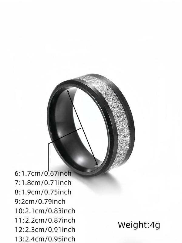 Men's Rime Pattern Simple Plain Alloy Ring, Fashion Punk Streetwear Goth Accessories for Party, Daily Clothing Decor for Men