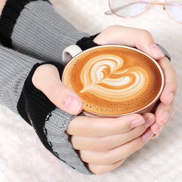 Fingerless Gloves for Women - Women's Knit Arm Warmers Fingerless Gloves Thumb Hole Gloves Mittens