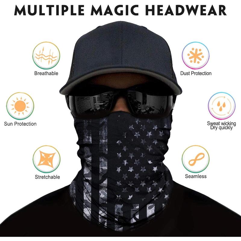 Gaiter Mask Men Women,Seamless Bandana Rave Cover Scarf Mask,Balaclava,Headband, Wrap,Headwear