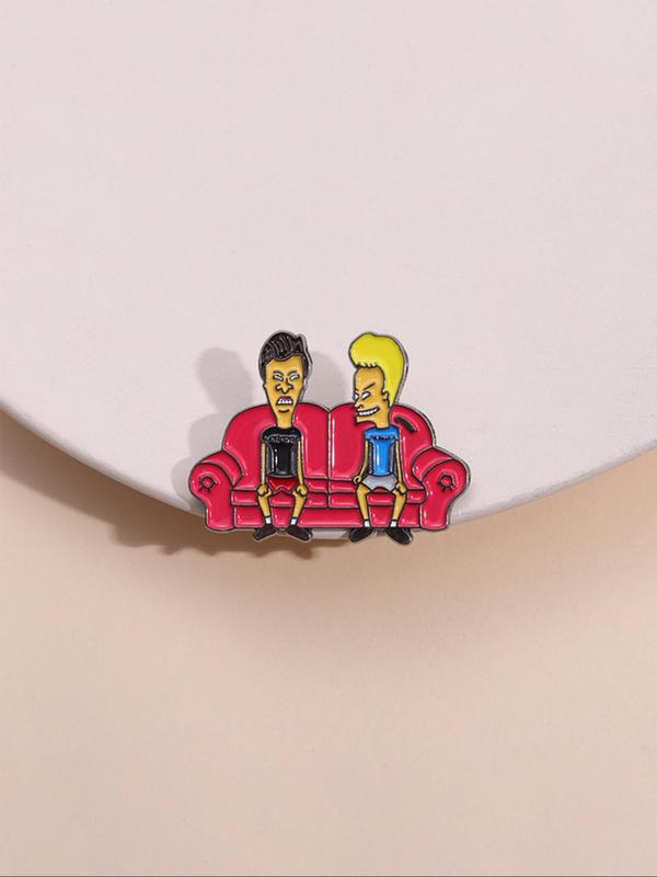 Cartoon Character Design Brooch, Cute Funny Brooch Pin, Fashion Accessories for Men & Women, Trendy All-match & Exquisite Brooch for Birthday Gift