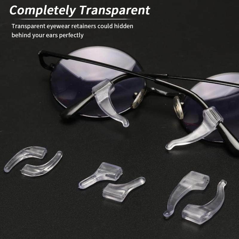 24 Pairs Eyeglasses Ear Grip Ear Hooks, Anti-Slip Holder Eyeglasses Stoppers Temple Tips Sleeve Retainer Eyewear Retainers Spectacle Stay For Eyeglasses, Sunglasses, Reading Glasses