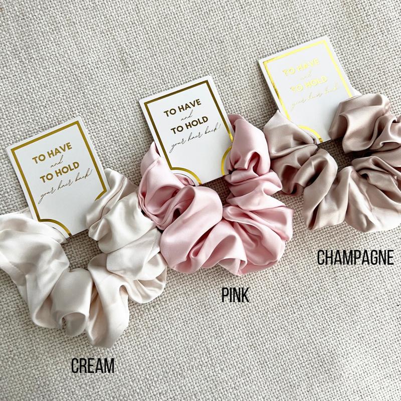 Silk Satin Hair Scrunchie Formal Elegant Hair Up Hair Down (GRACE)