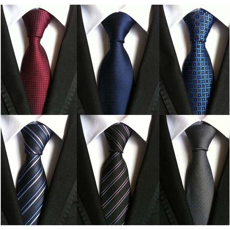 Lot 6 PCS Classic Men's Silk Tie Necktie Woven JACQUARD Neck Ties