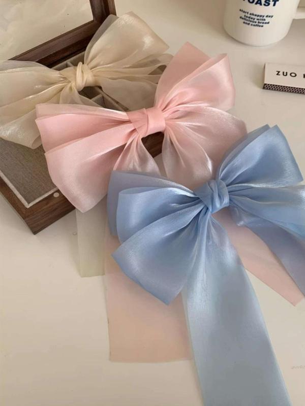 Cute Bow Decor Hair Clip (3pcs), 2024 New Style Fashionable Hair Accessories for Women & Girls, Casual Versatile Hair Accessories for Daily Wear