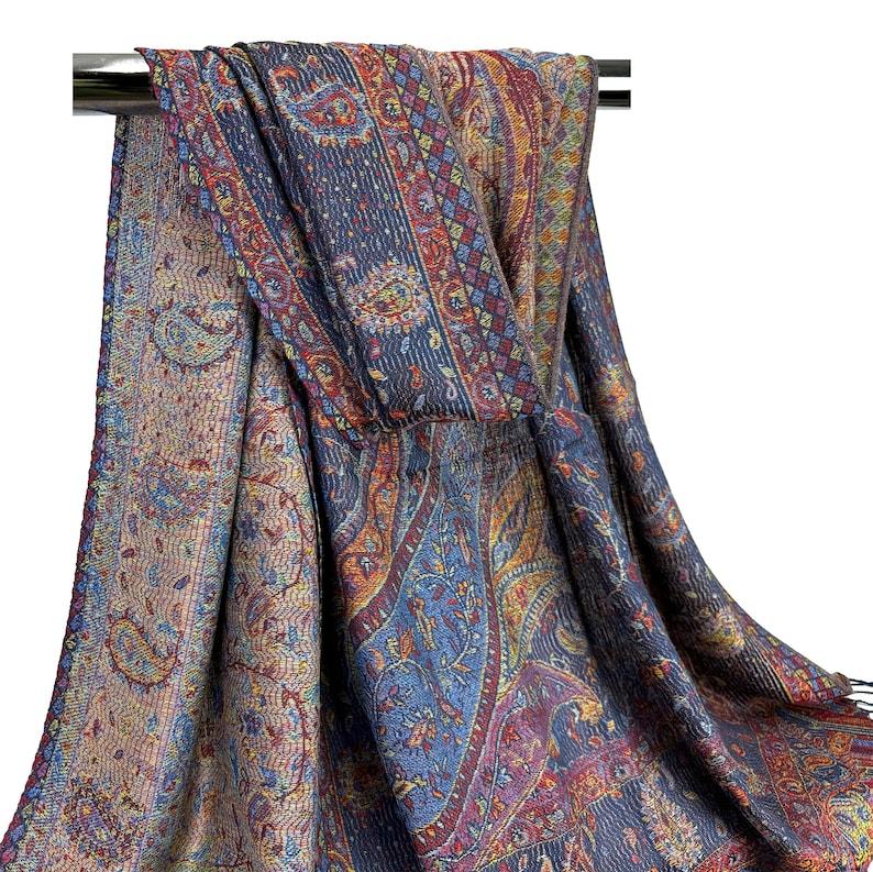 Paisley Pashmina Scarf | Festival Shawls Wedding Pashmina Ladies Scarves Women Head Covers Bohemian Shawls Rave Pashmina Gift Her