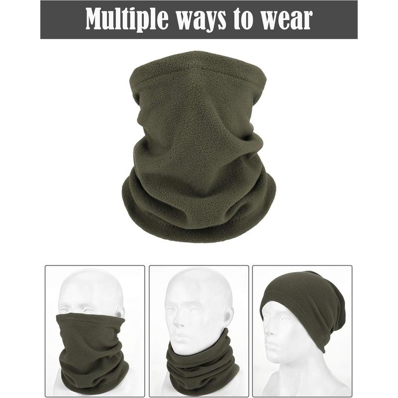 4 Count Winter Neck Warmers Fleece Gaiter Windproof Face Covering