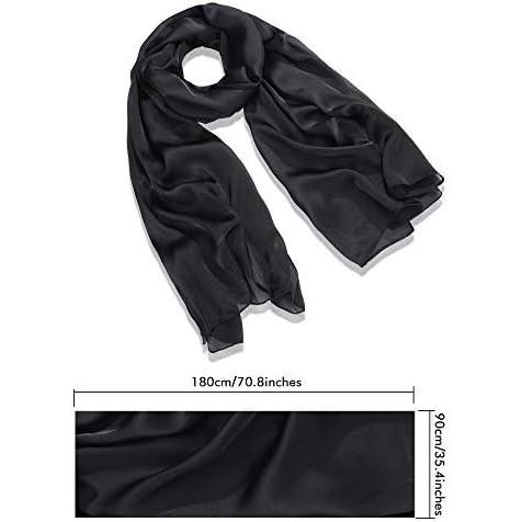 Women Scarves Soft Long Satin Shawl Wrap Light Sheer Scarf for Wedding Party Accessory