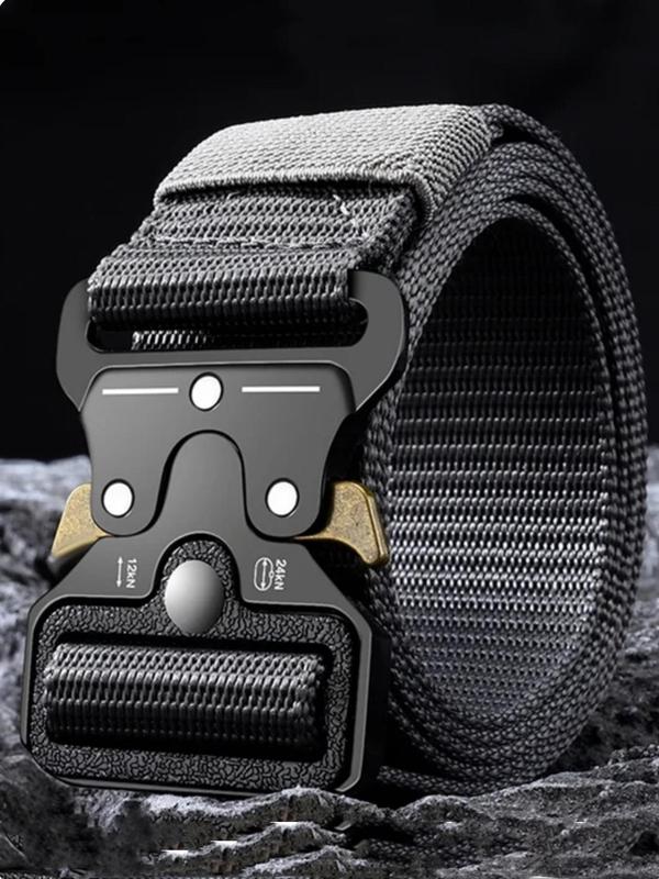 Men's Casual Plain Color Tape Belt, Outdoor Hunting Outdoor Work Training Belt, Woven Belt, Canvas Multi Function Belt, Denim Belt