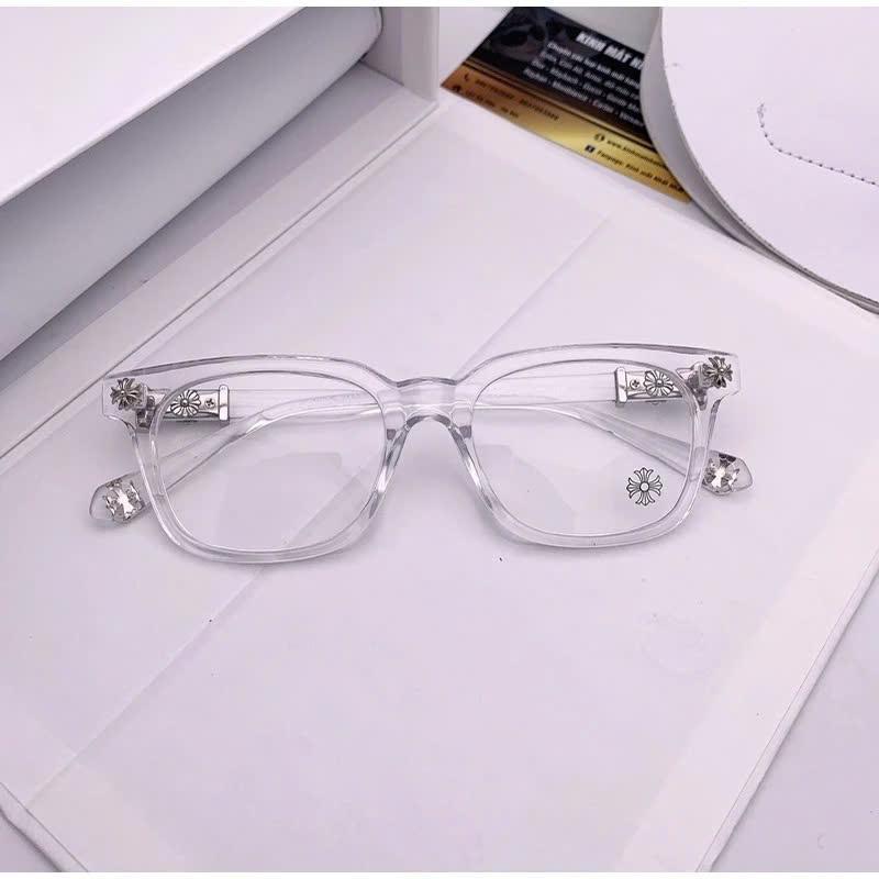 K3 [New] Chrome Heart square fashion glasses, beautiful and luxurious, Gift For Him, Gift For him, Fashion accessories - Clear