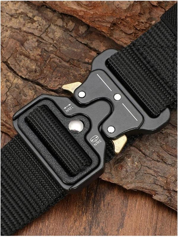 Men's Casual Plain Color Tape Belt, Outdoor Hunting Outdoor Work Training Belt, Woven Belt, Canvas Multi Function Belt, Denim Belt