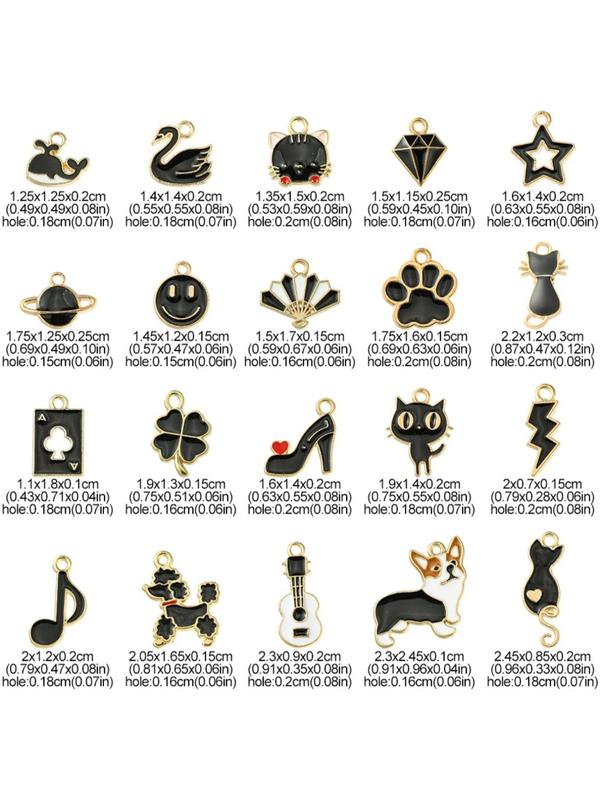 Cute Animal & Flower & Heart & Star & Shell Design Charms, 20pcs Fashion Pendants for Necklace & Bracelet & Earrings Making for Women & Girls, Trendy All-match Jewelry DIY Accessories As Birthday Gift