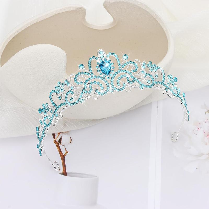 Crown Blue Tiara Prom Crown  Queen Crown for  Princess Crown