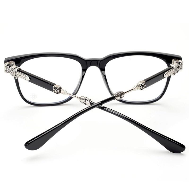 [NEW] Chrome Hearts Square Men's Glasses - Luxurious 0 Degree Lenses, Stylish and Classy Design, Perfect for Fashion Enthusiasts