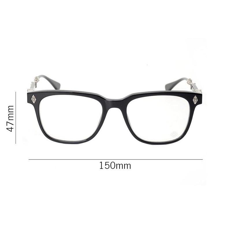 [NEW] Chrome Hearts Square Men's Glasses - Luxurious 0 Degree Lenses, Stylish and Classy Design, Perfect for Fashion Enthusiasts