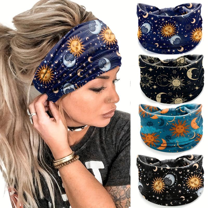 4PCS Ultra-Comfortable Wide Brim Headband for Fitness Enthusiasts - Moisture-Wicking, Sweat-Absorbing, Elastic, and Breathable - Perfect for Yoga, Running, Cycling, Basketball, and Outdoor Activities