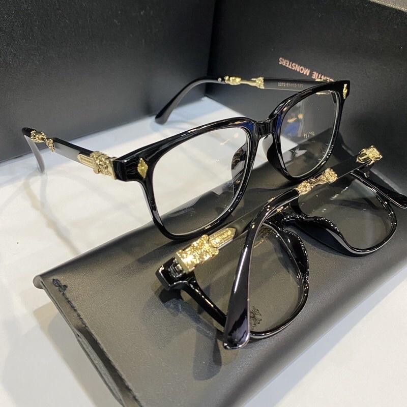 [NEW] Chrome Hearts Square Men's Glasses - Luxurious 0 Degree Lenses, Stylish and Classy Design, Perfect for Fashion Enthusiasts