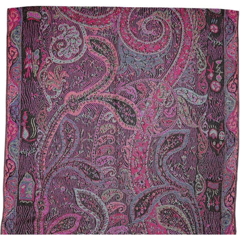 Soft Silky Reversible Paisley Pashmina Shawl Wrap Scarf w Fringes