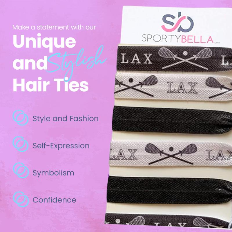 Lacrosse Hair Ties for Sports and Casual Wear- Girls Lacrosse Gifts